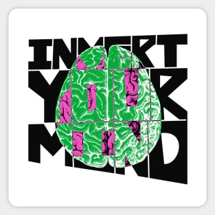 Invert your mind black Sticker